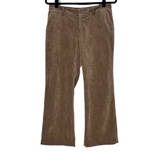 Coldwater Creek Whisper Corduroy Pants Trouser Wide Leg Petite 16 Size P16 Brown